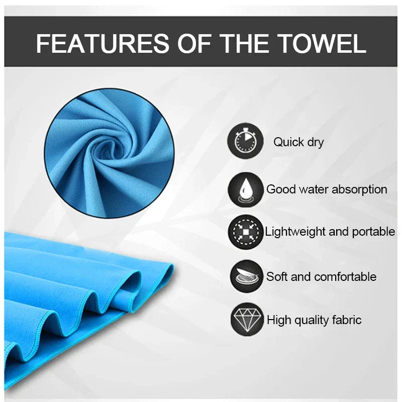 Microfiber Towels Fast Drying Lightweight (Blue)-2