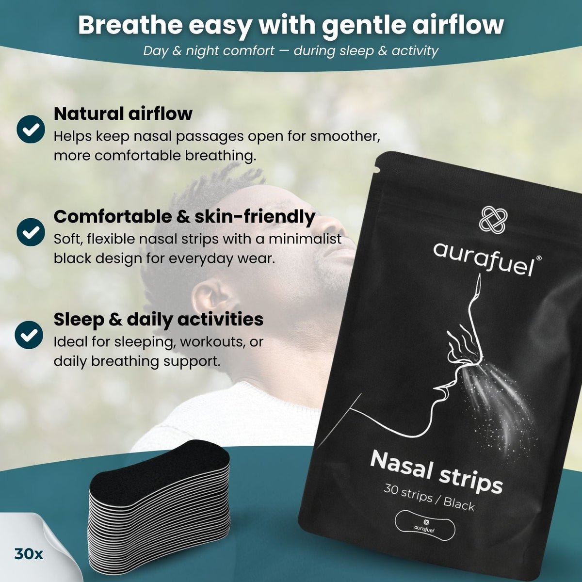 Nasal strips black