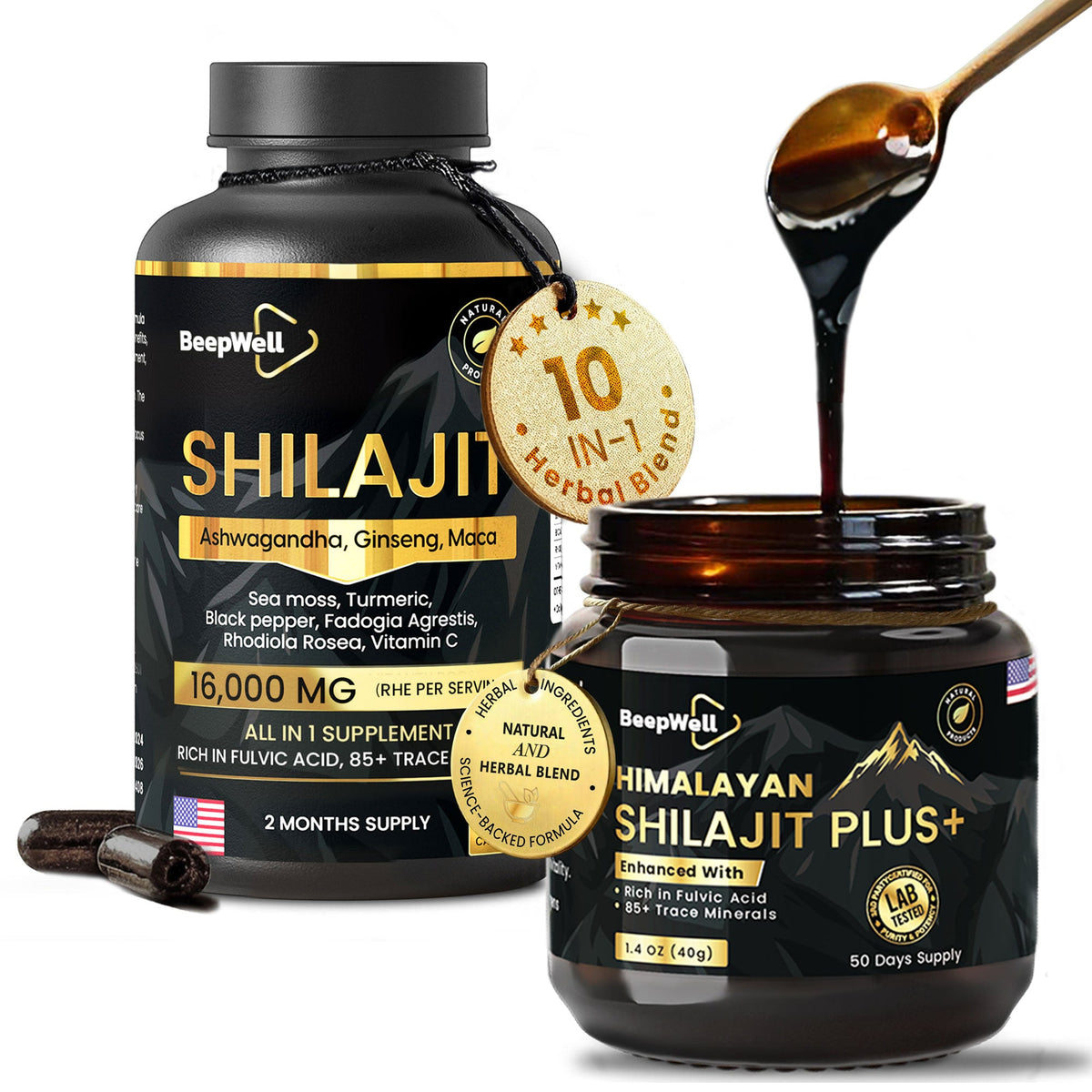 BeepWell Shilajit Resin Plus & Capsules Bundle-0