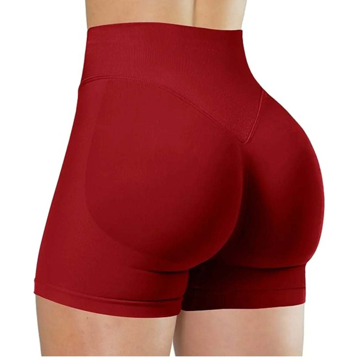 Women's High-Waist Knit Yoga Shorts with Stretch Fit for Training-15