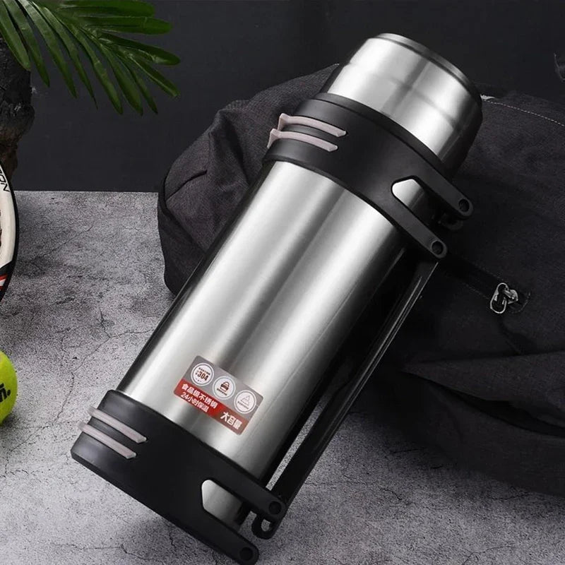 1.6L Stainless Steel Thermos Bottle Silver-1