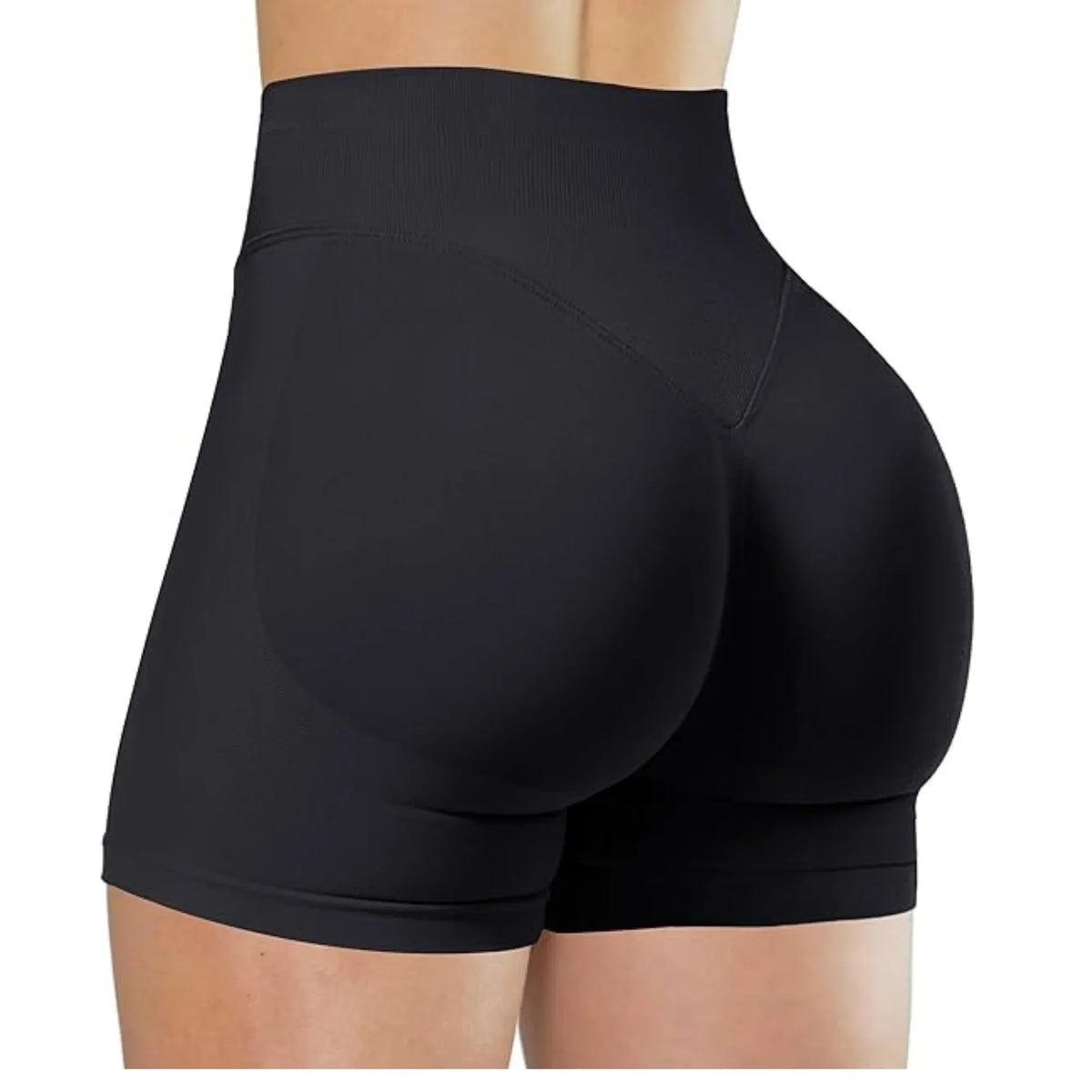 Women's High-Waist Knit Yoga Shorts with Stretch Fit for Training-7