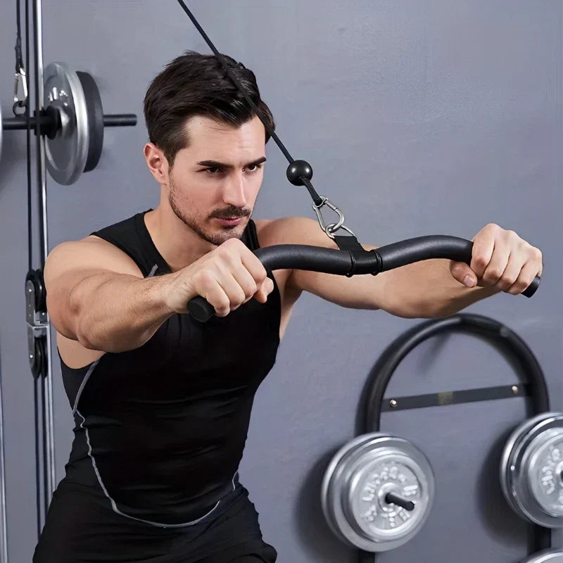 Lat Pulldown Bar Wide Narrow Grip Handle Black-1