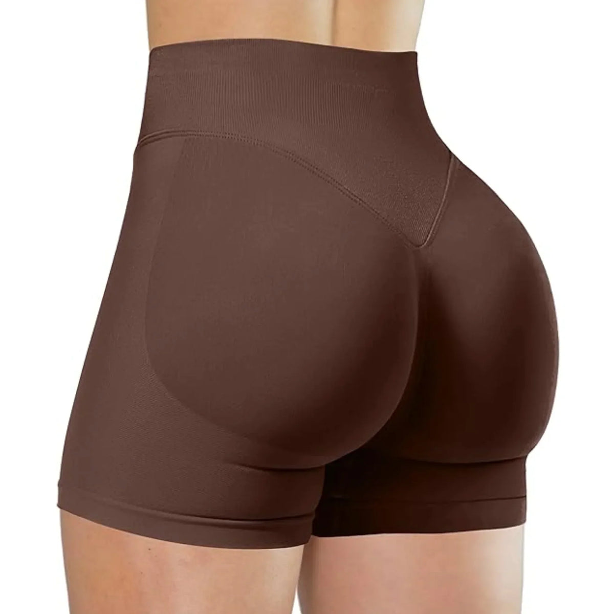 Women's High-Waist Knit Yoga Shorts with Stretch Fit for Training-11