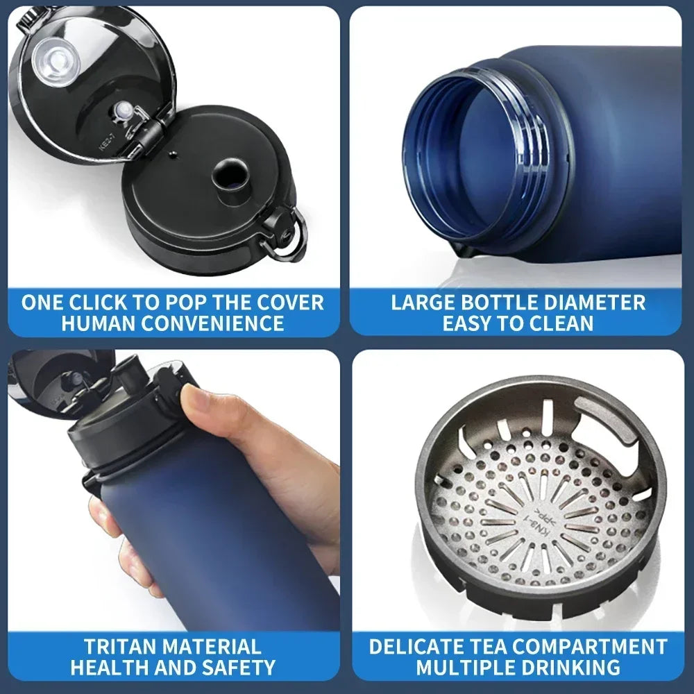 500ml Leakproof Sports Water Bottle Blue-3