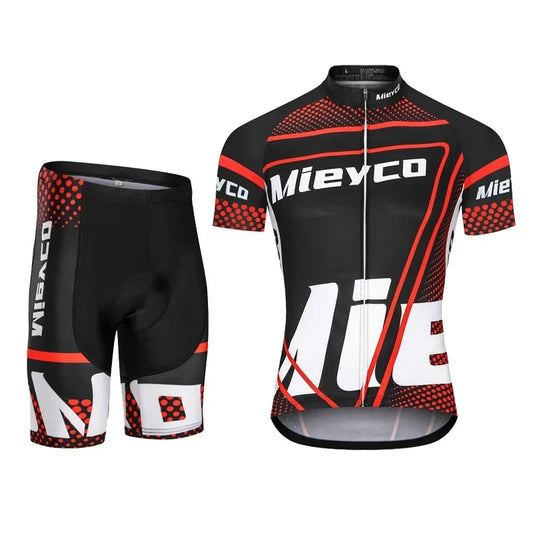 Conjunto de Ciclismo para Hombre – Maillot Manga Corta y Culotte con Pad GEL, Secado Rápido