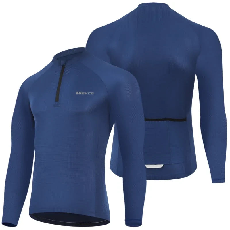 Maillot de Ciclismo Manga Larga para Hombre – Transpirable, Secado Rápido y Reflectante