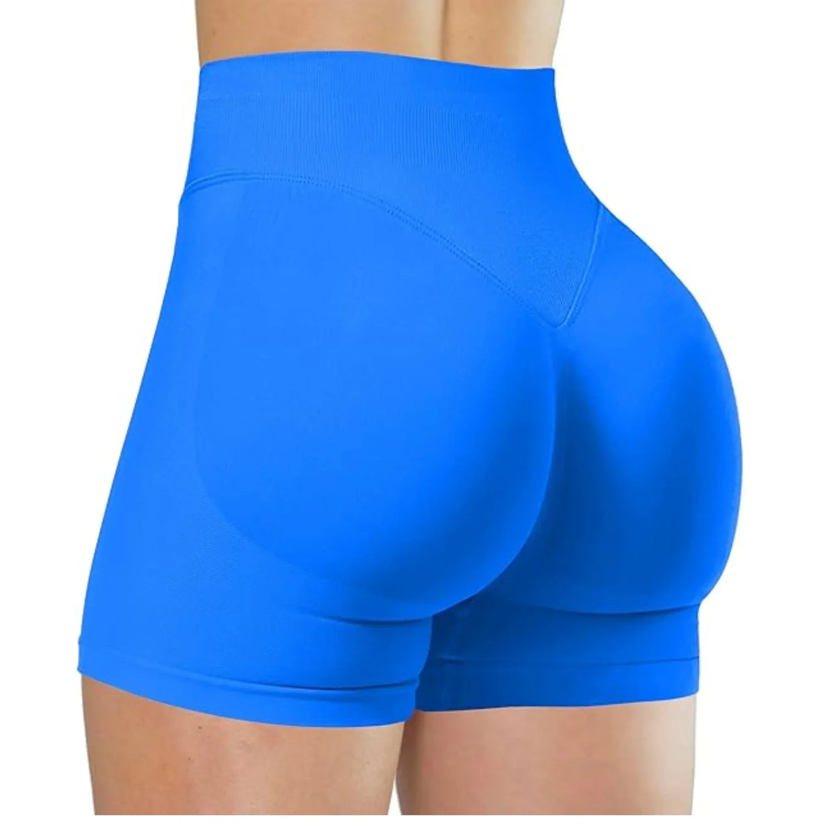 Shorts de Yoga Cintura Alta para Mujer – Tejido Knit Elástico, Ajuste Ceñido, Entrenamiento