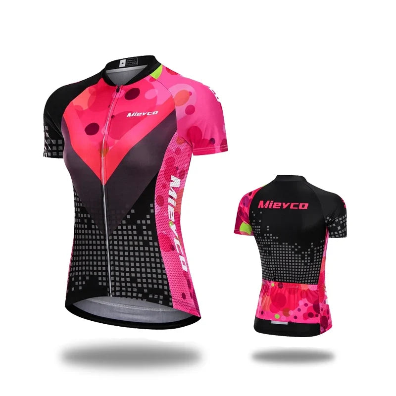Maillot de ciclismo de mujer de manga corta – Ligero y reflectante
