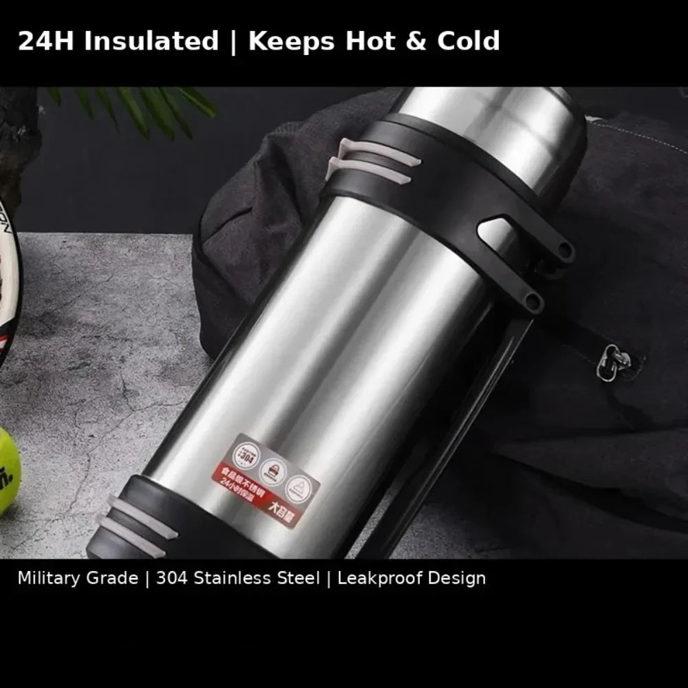 1.6L Stainless Steel Thermos Bottle Silver-2