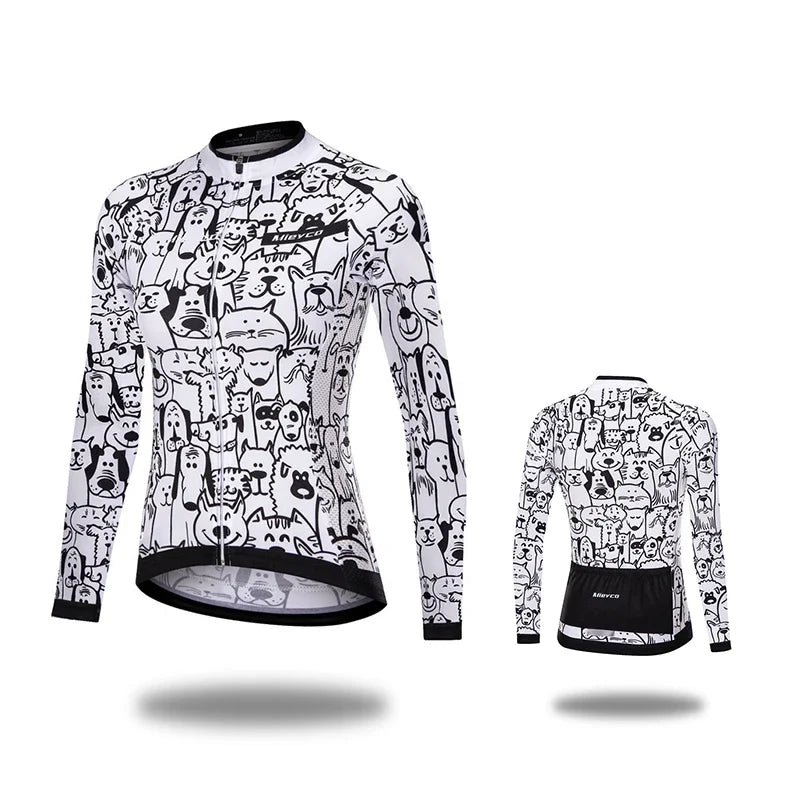 Women Cycling Jersey Long Sleeve Breathable Lightweight Spring Autumn Road Bike Top-4