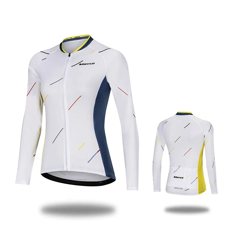 Women Cycling Jersey Long Sleeve Breathable Lightweight Spring Autumn Road Bike Top-14