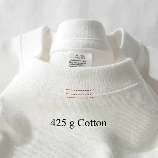 Camiseta de Algodón Cuello Redondo para Hombre – Corte Relajado y Manga Corta