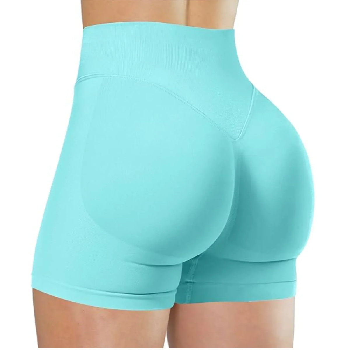 Women's High-Waist Knit Yoga Shorts with Stretch Fit for Training-10
