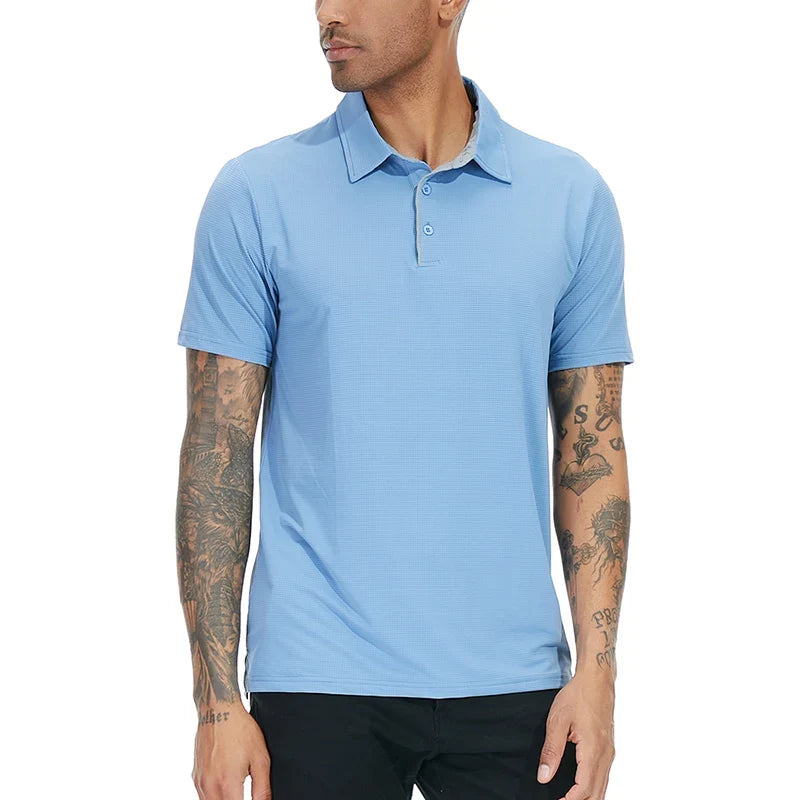 Polo deportivo de hombre de manga corta – Ligero y de secado rápido