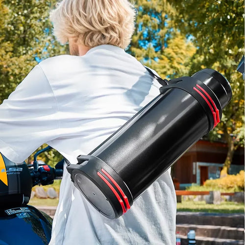 2000ML Thermos Bottle Black-1