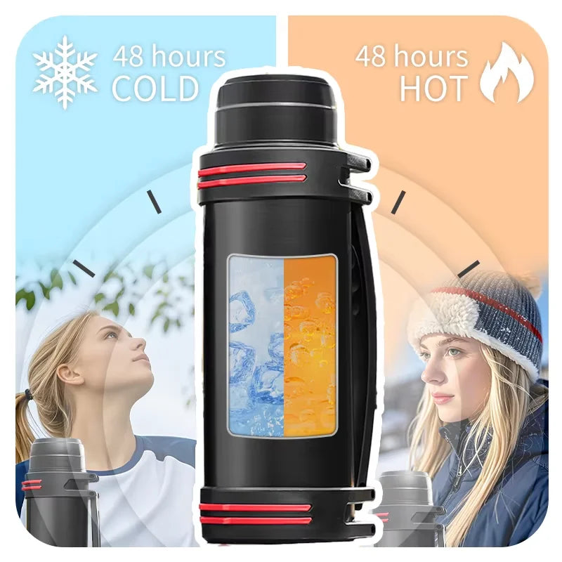 2000ML Thermos Bottle Black-3