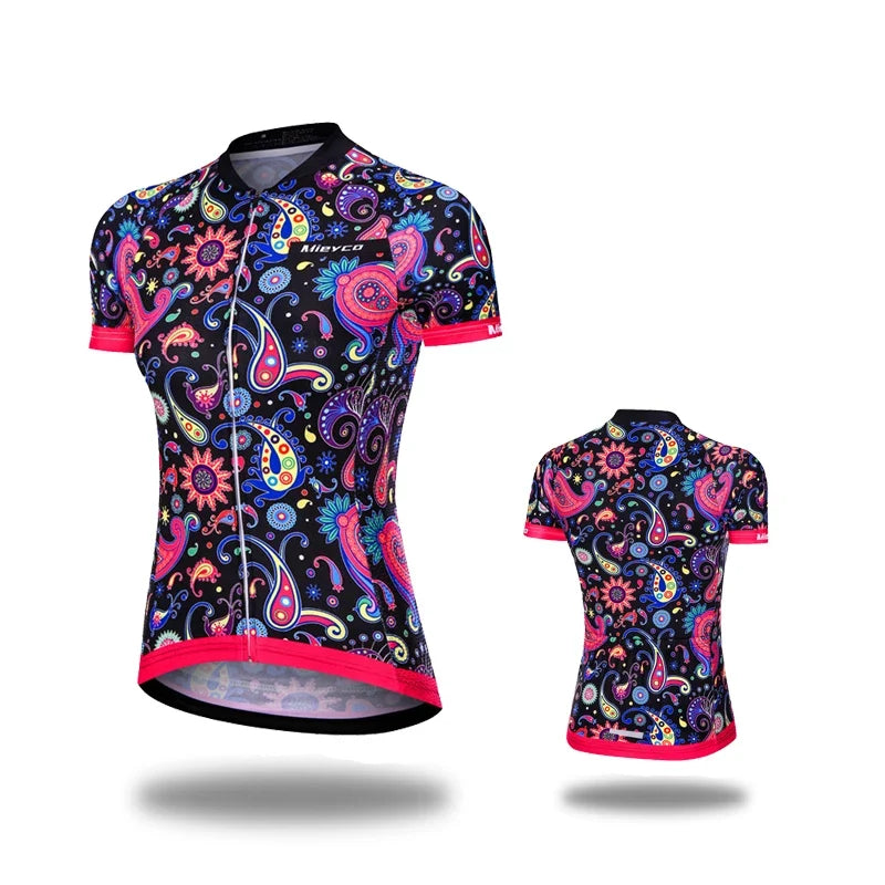 Maillot de ciclismo de mujer de manga corta – Ligero y reflectante