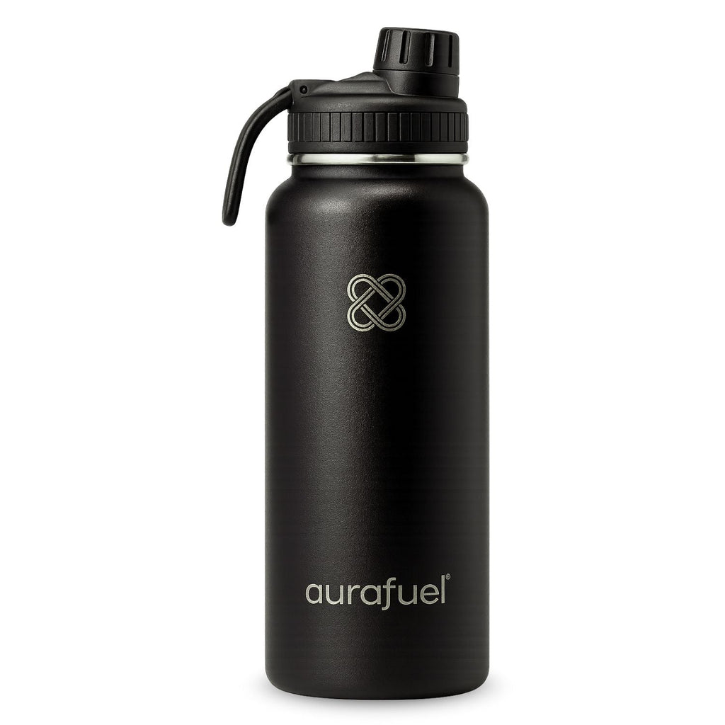 Stainless Steel Drink Bottle - Black-0