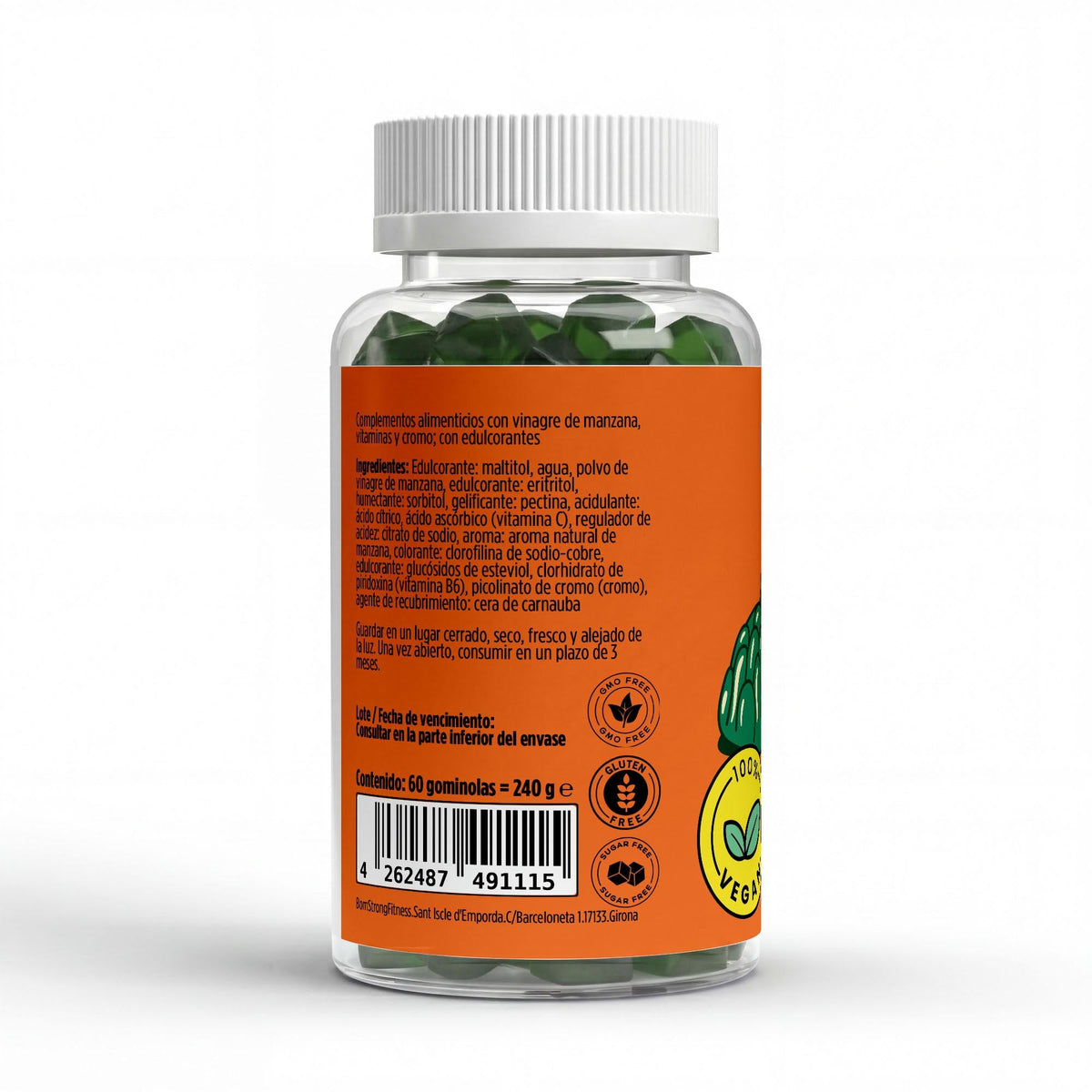 Gominolas de Vinagre de Sidra + Vitaminas C y B6 + Cromo | 60 unidades