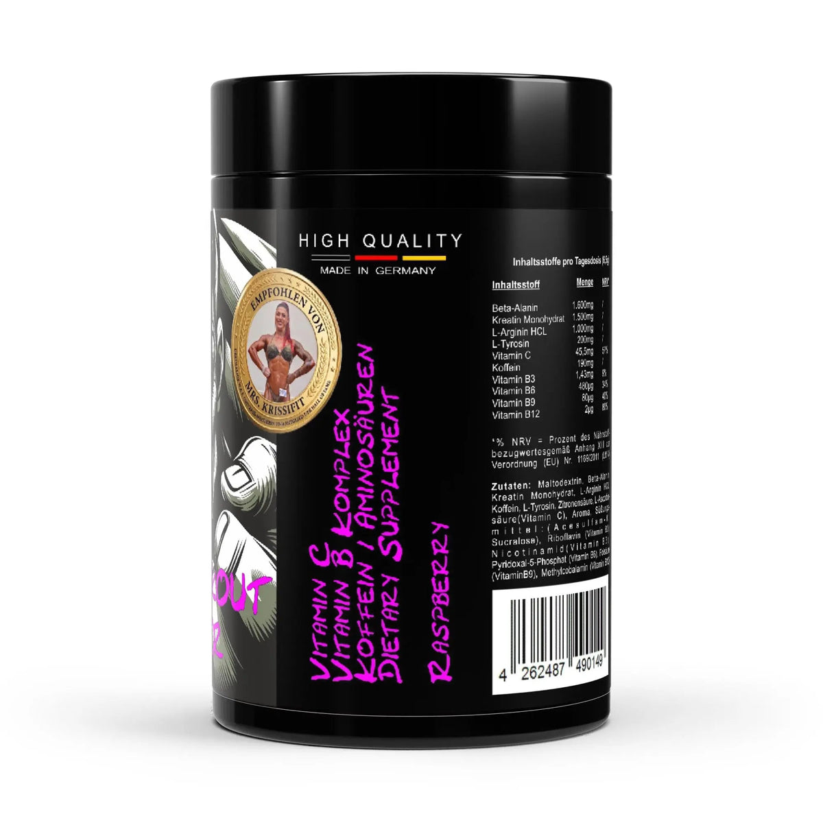 Pre-Workout Booster Himbeere - 520 Gramm