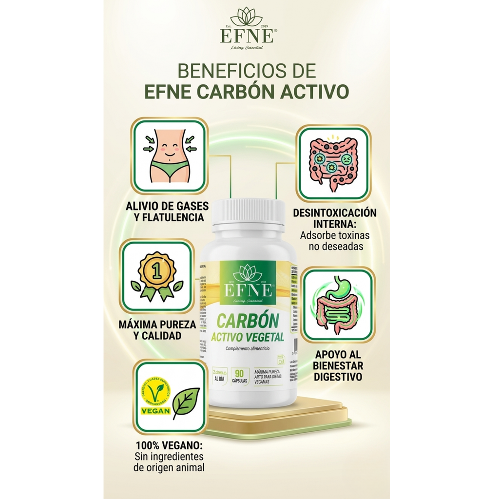 Carbón Activo Vegetal EFNE-  Inulina y probióticos