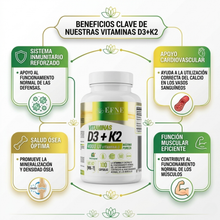 Vitaminas D3 + K2 EFNE | 4000 UI Alta Potencia y Máxima Pureza (100 Cápsulas)