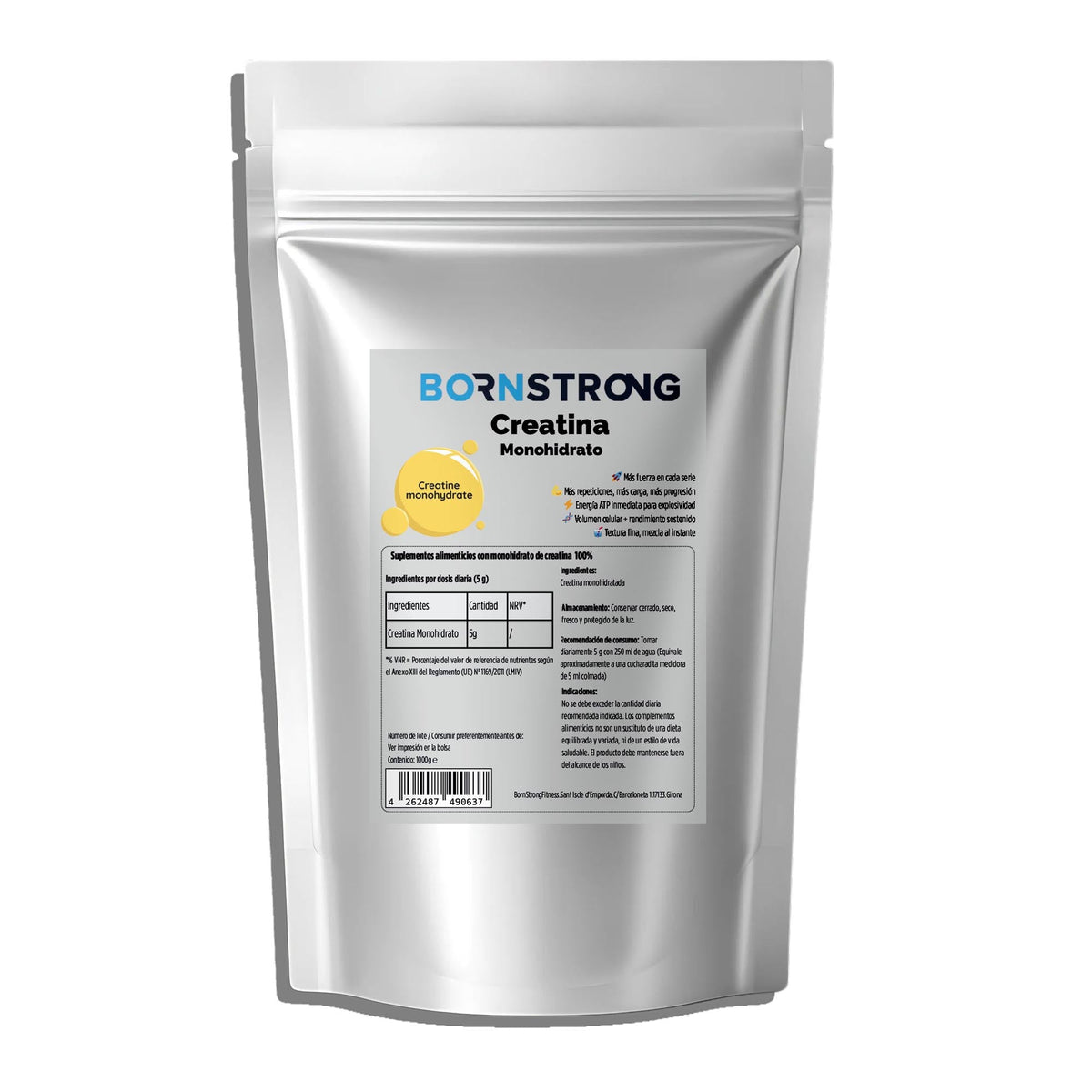 Creatina Monohidrato Micronizada en Polvo 1 kg