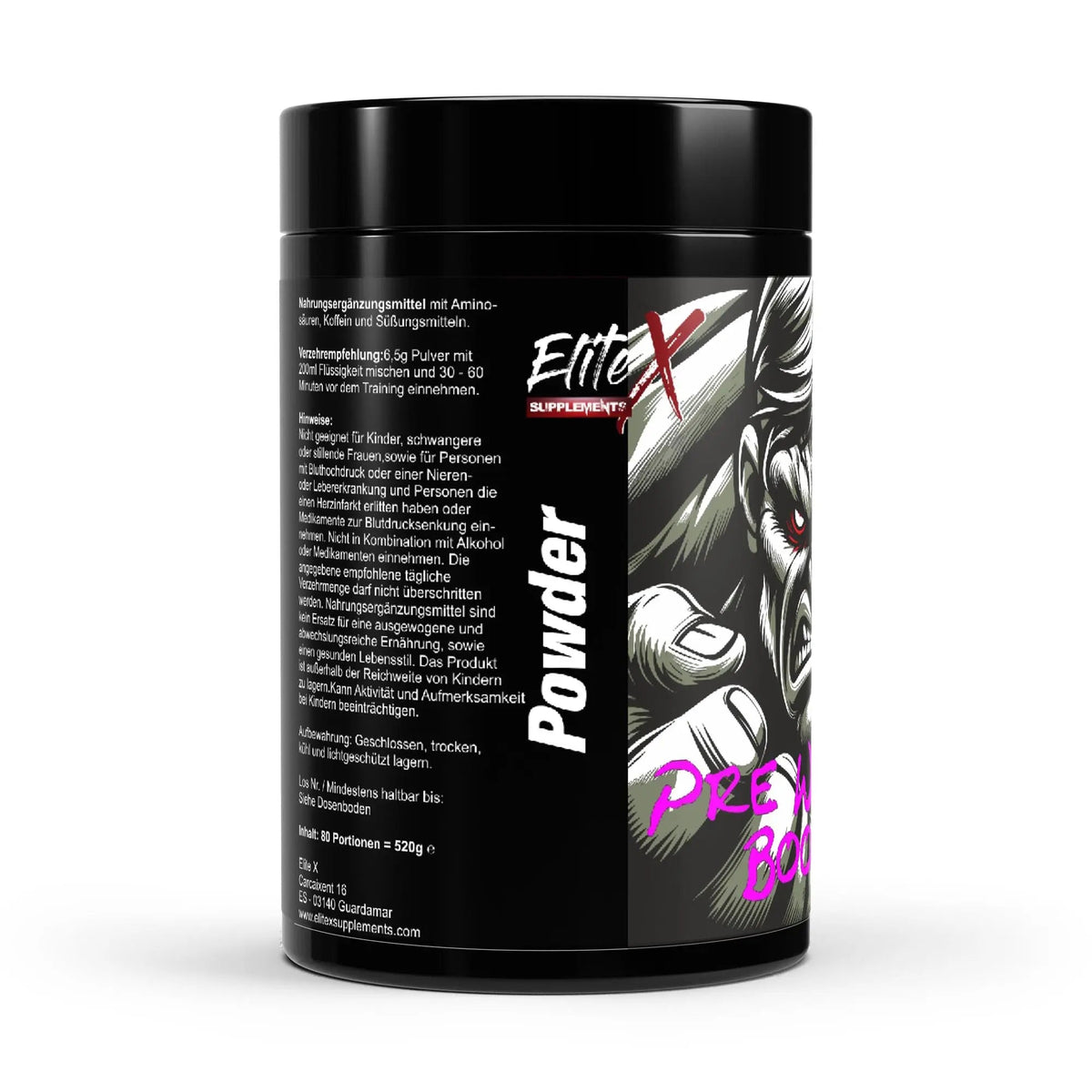Pre-Workout Booster Himbeere - 520 Gramm