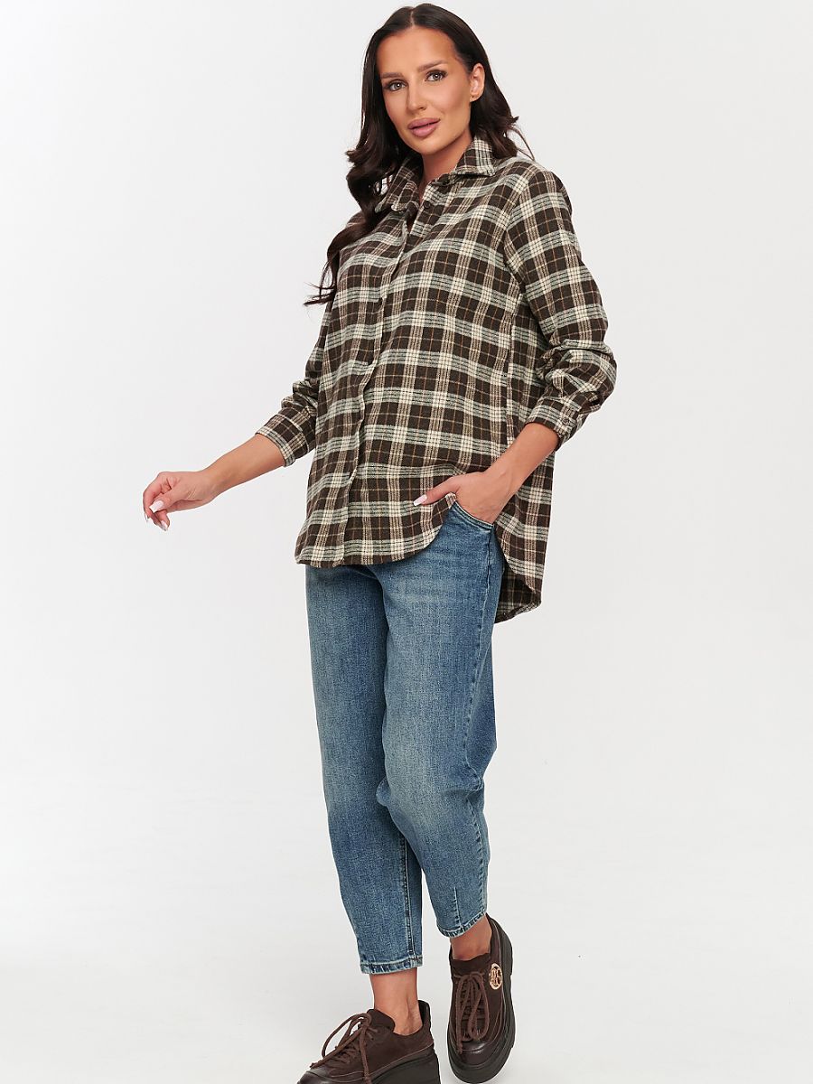 Long sleeve shirt model 231012 Makadamia-1
