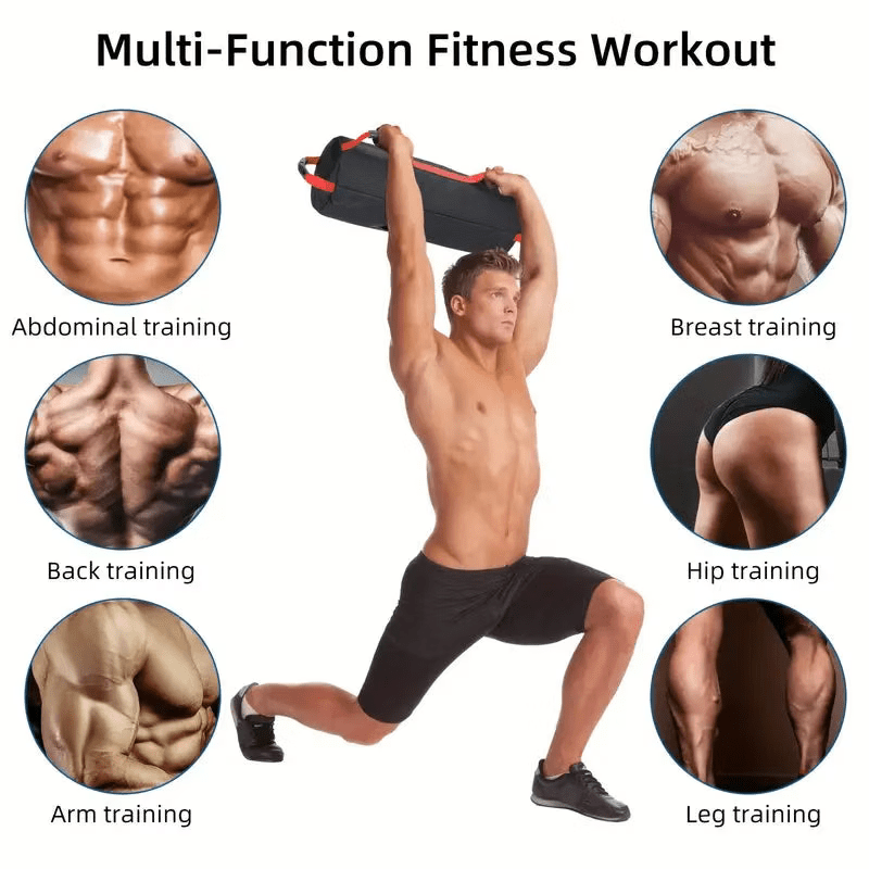 Set 7 Sacos de Arena para Fitness – Peso Ajustable, Tela Oxford, Fuerza y Entrenamiento Funcional