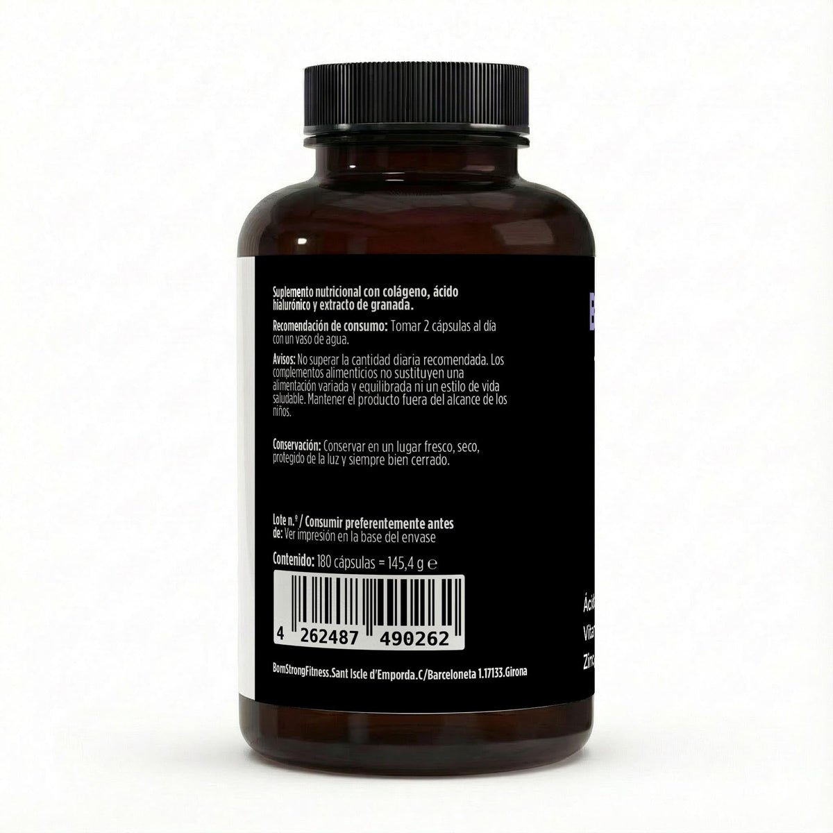 Colágeno Hidrolizado Premium PLUS 3000–5000 Da | 180 cápsulas