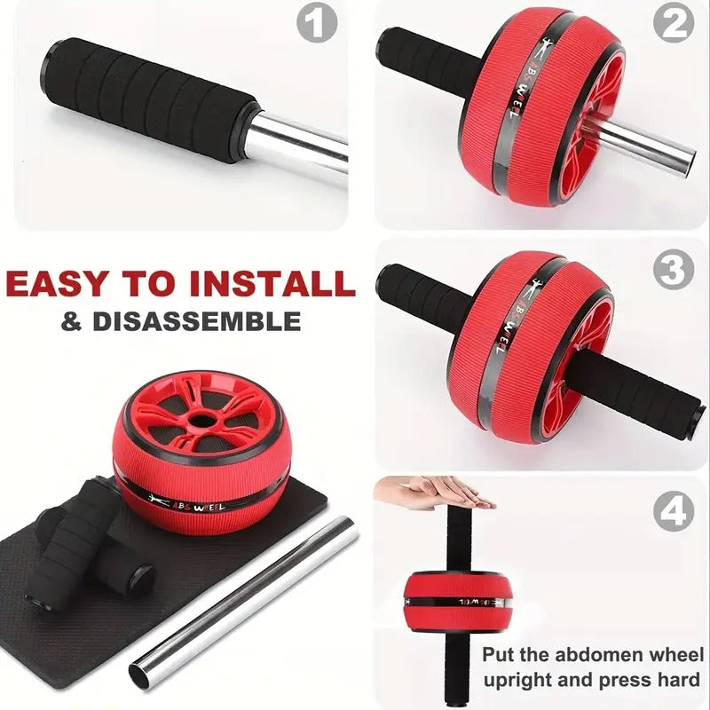 Wide Grip Ab Roller Wheel with Knee Pad-3