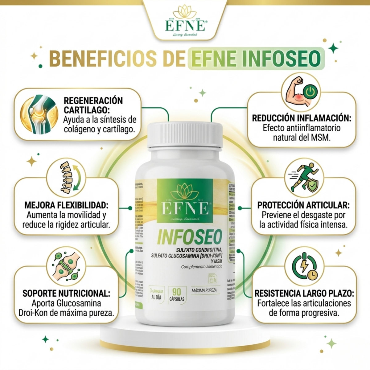 INFOSEO EFNE — 90 cápsulas Articulaciones y cartílago