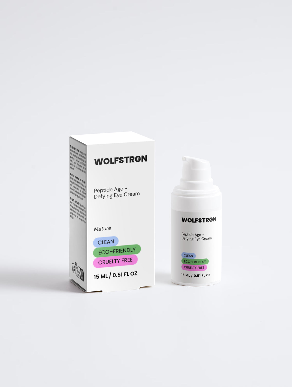 Crema Contorno de Ojos Antienvejecimiento con Péptidos WOLFSTRGN