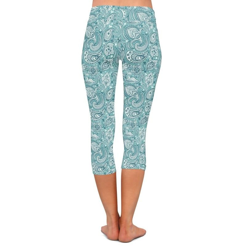 Leggings Capri para Mujer Talla Grande – Cintura Alta, Tejido Milk Silk 220gsm, Hasta la Pantorrilla