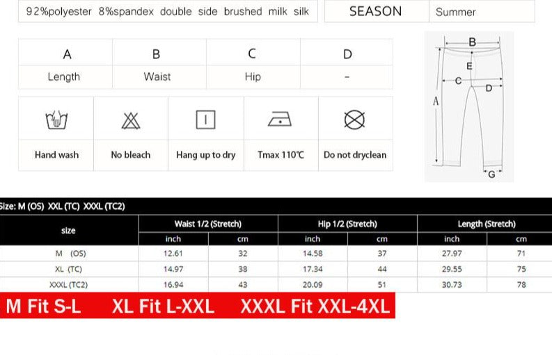 Leggings Capri para Mujer Talla Grande – Cintura Alta, Tejido Milk Silk 220gsm, Hasta la Pantorrilla