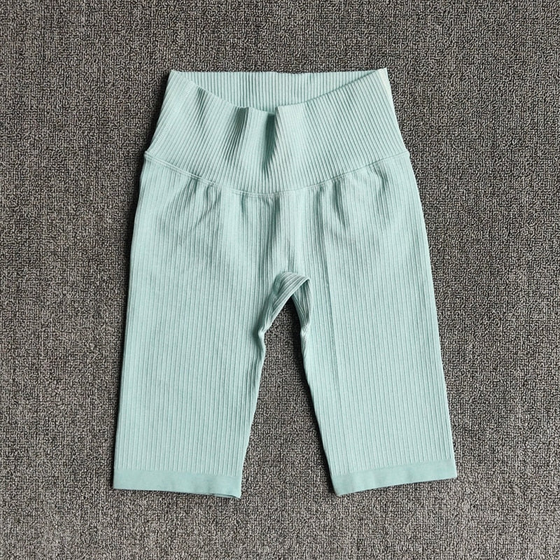 Shorts de Yoga Seamless Cintura Alta para Mujer – Push Up, Running y Gym