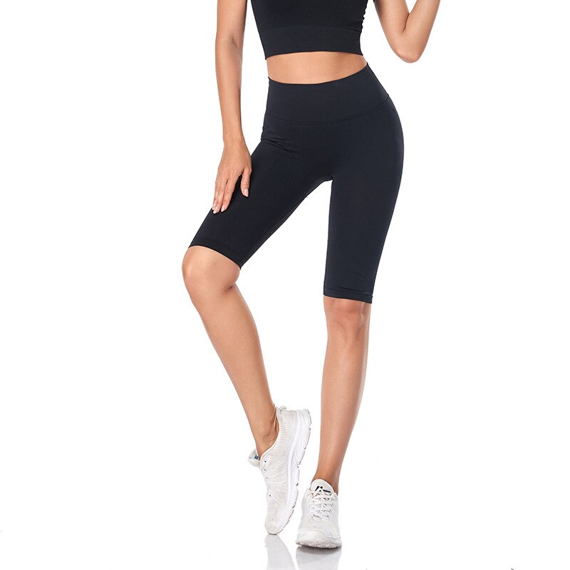 Shorts de Yoga Seamless Cintura Alta para Mujer – Push Up, Running y Gym