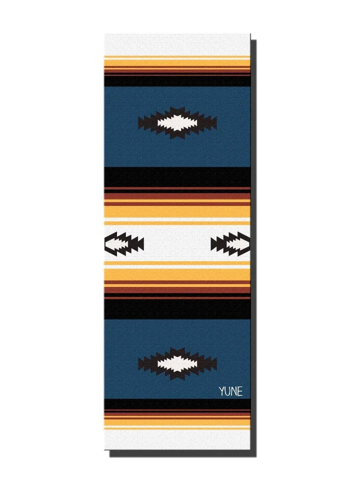 Nelson Yoga Mat – 6 mm Extra Thick, Non-Slip Eco-Friendly PER with Striped UV-Printed Design | Yune Yoga-0