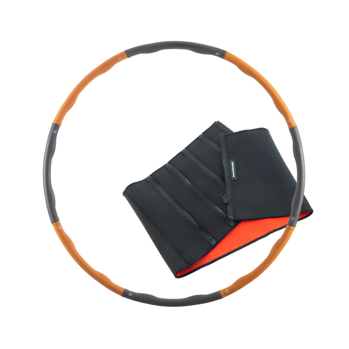 Pack Detachable Foam-covered Fitness Hoop and Sports Slimming Belt with Sauna Effect InnovaGoods-0